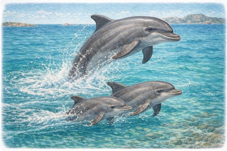 Illustrazione delfino tursiope